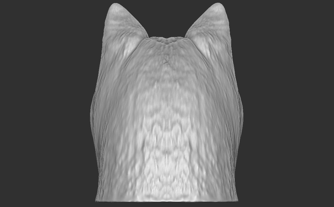 Wolf head for 3D printing 3D print model_9
