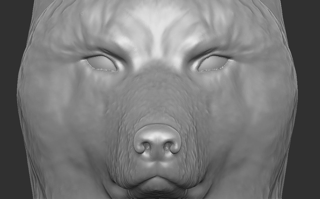 Wolf head for 3D printing 3D print model_17