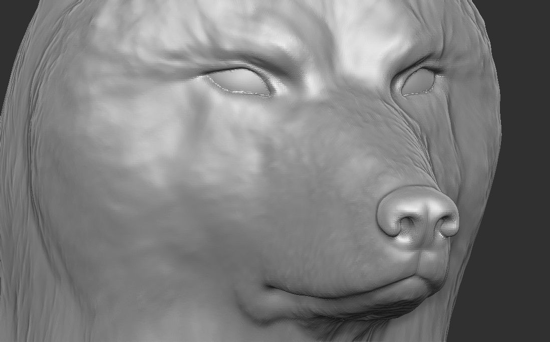 Wolf head for 3D printing 3D print model_18