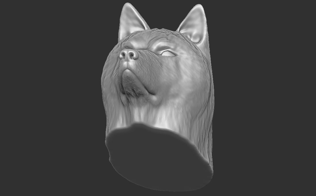 Wolf head for 3D printing 3D print model_20