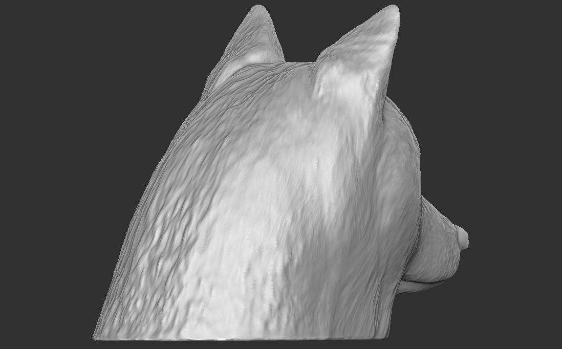 Wolf head for 3D printing 3D print model_10