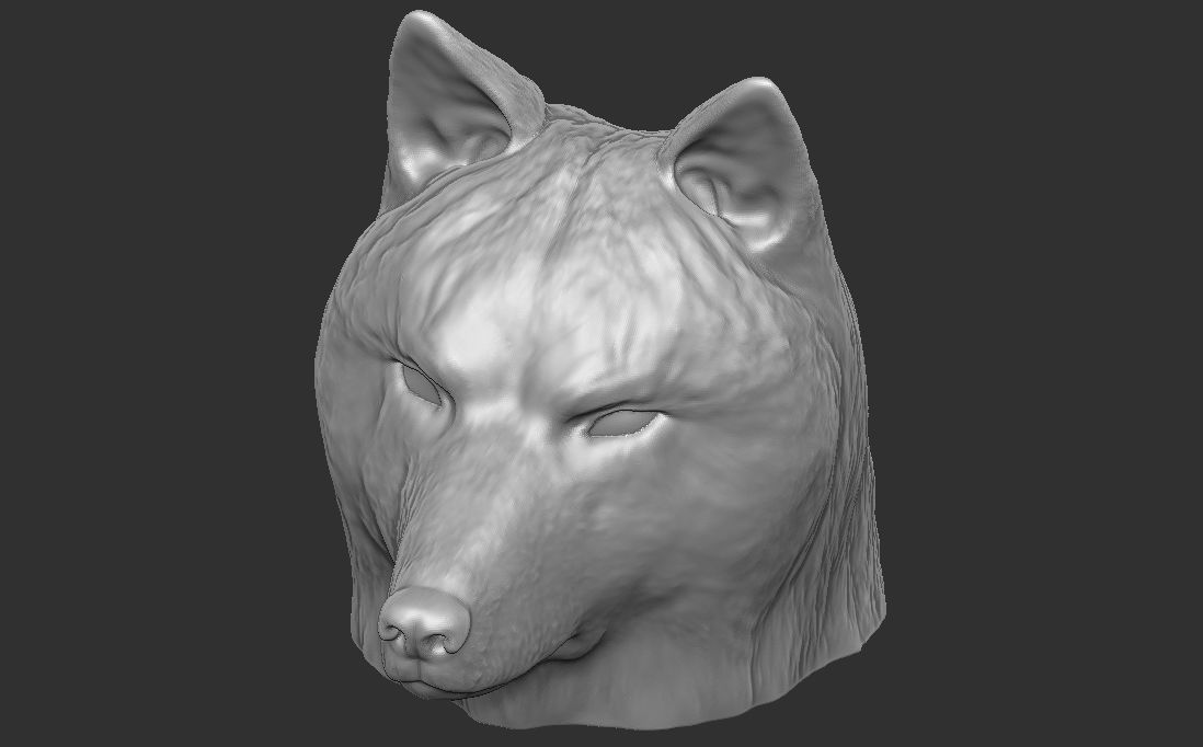 Wolf head for 3D printing 3D print model_21