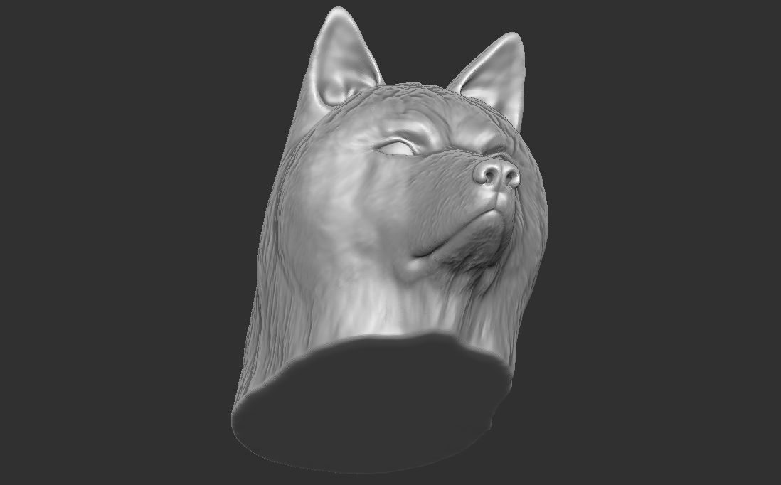 Wolf head for 3D printing 3D print model_19