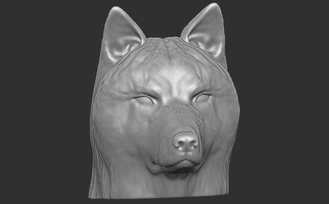 Wolf head for 3D printing 3D print model_16