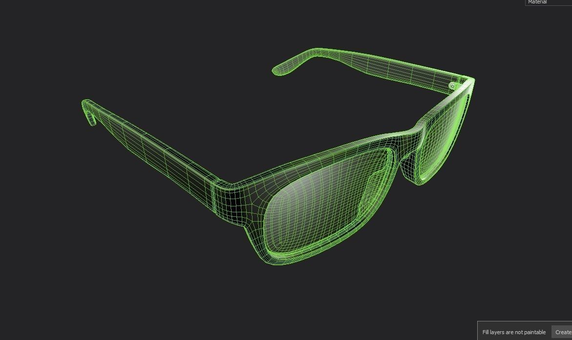 Eyeglasses M01 Low-poly 3D model_1