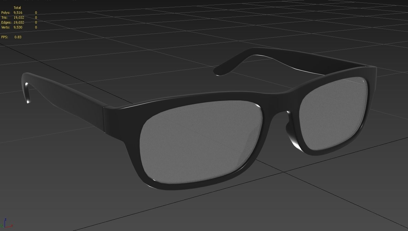 Eyeglasses M01 Low-poly 3D model_7