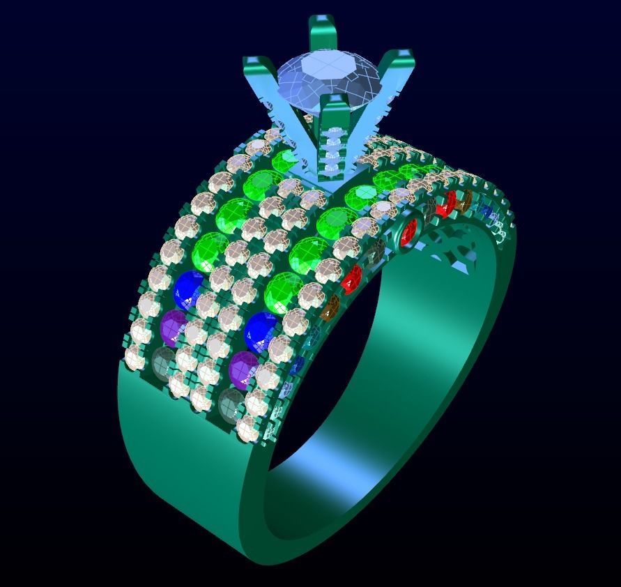 Engagement Ring 56 3D print model_5