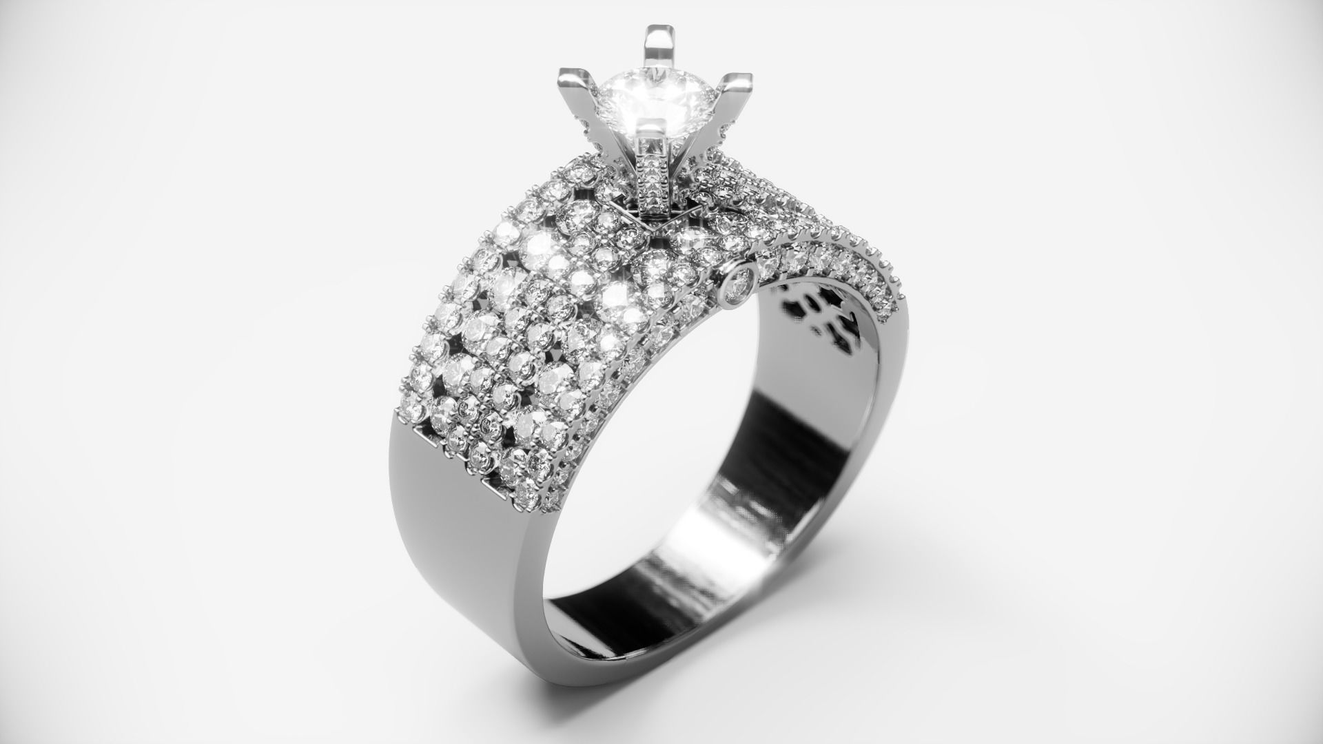 Engagement Ring 56 3D print model_1