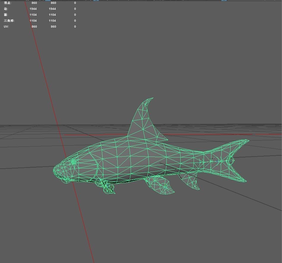 Carp fish Low-poly 3D model_2