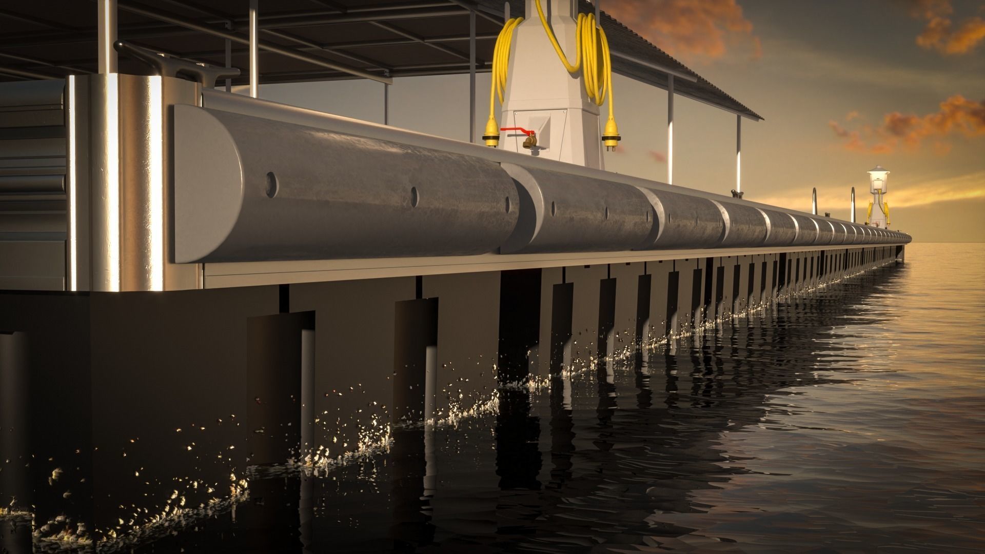 Floating Pier - Dock Deluxe 3D model_30