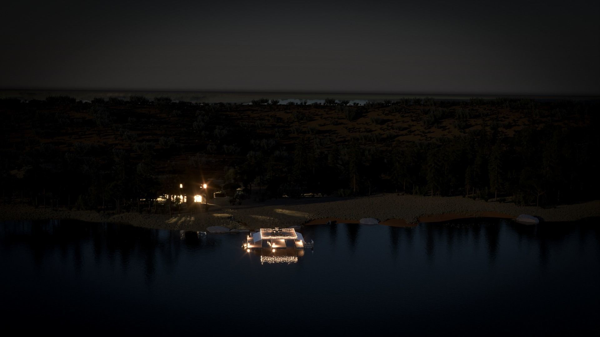 Floating Pier - Dock Deluxe 3D model_40