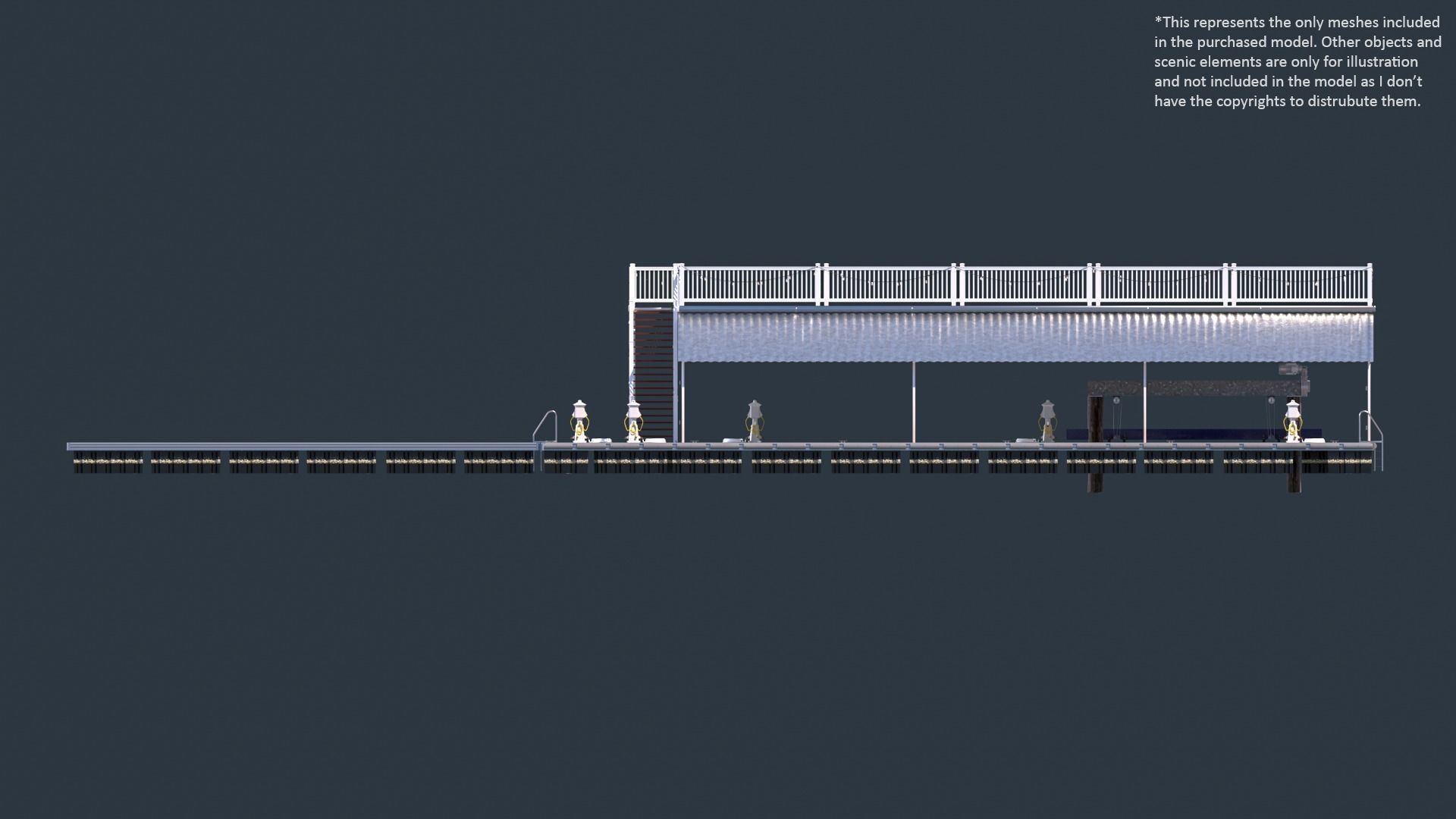 Floating Pier - Dock Deluxe 3D model_19