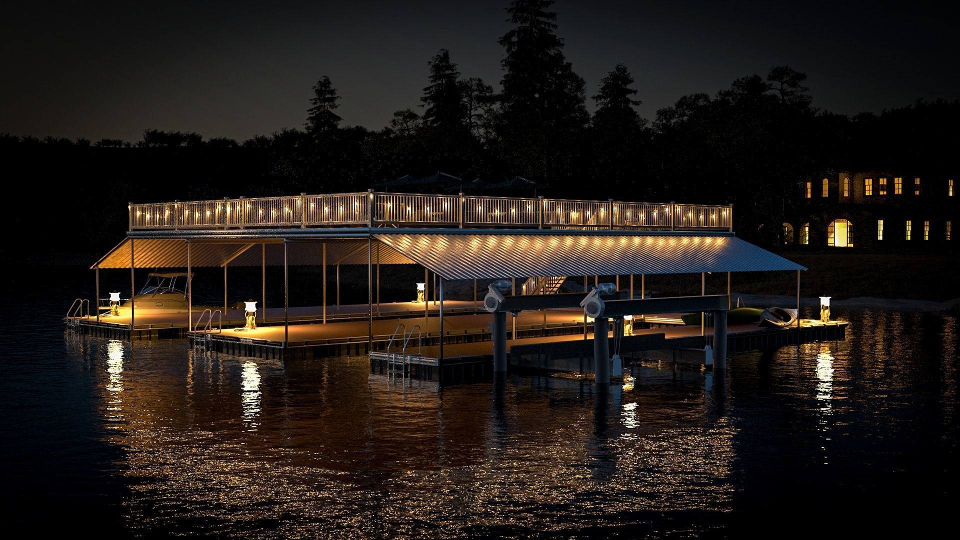 Floating Pier - Dock Deluxe 3D model_47