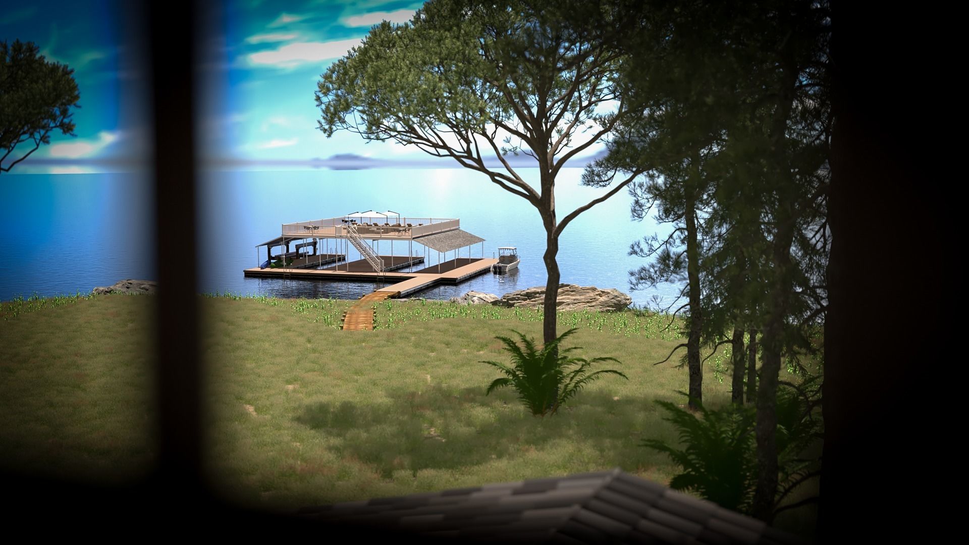 Floating Pier - Dock Deluxe 3D model_3