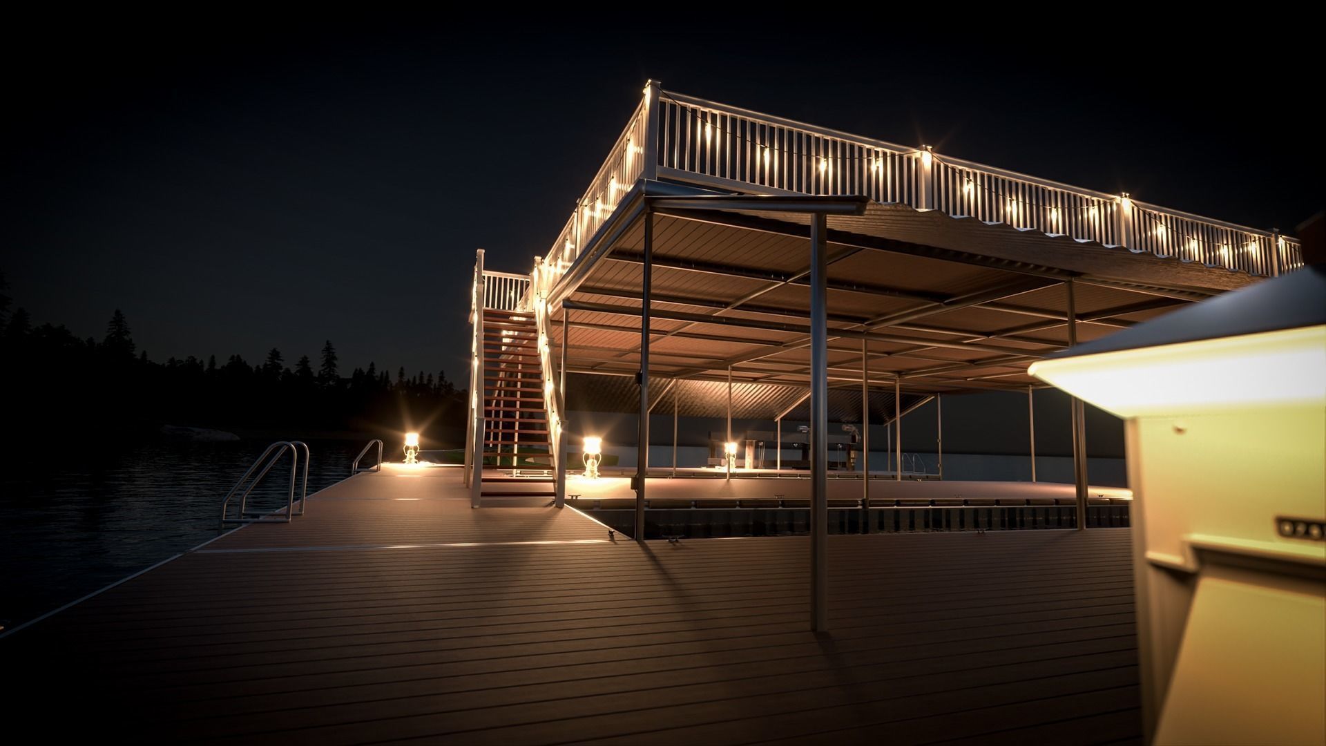 Floating Pier - Dock Deluxe 3D model_41