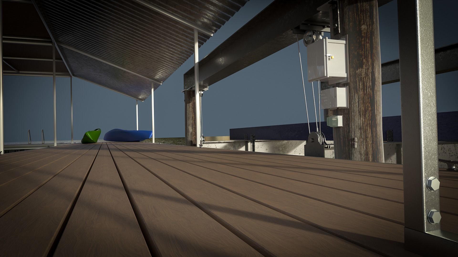 Floating Pier - Dock Deluxe 3D model_35