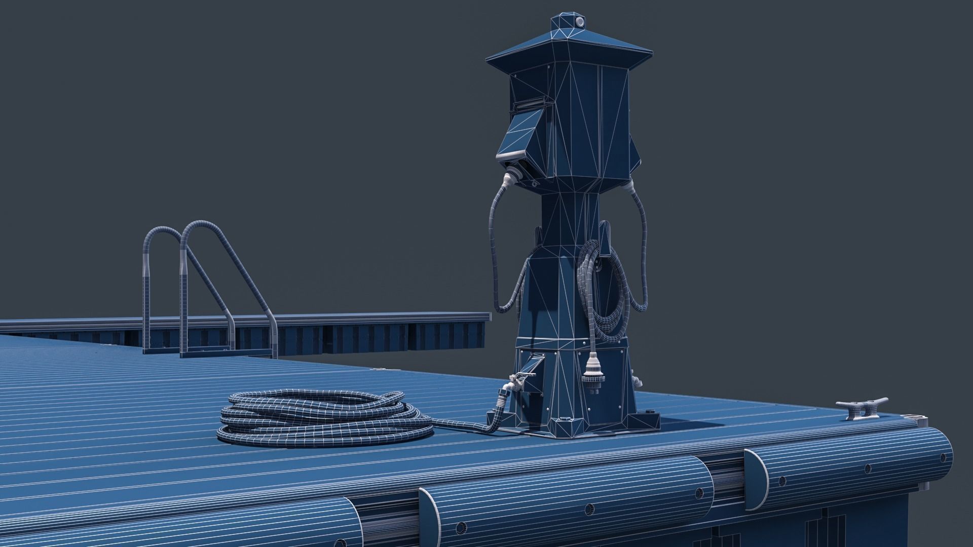 Floating Pier - Dock Deluxe 3D model_11