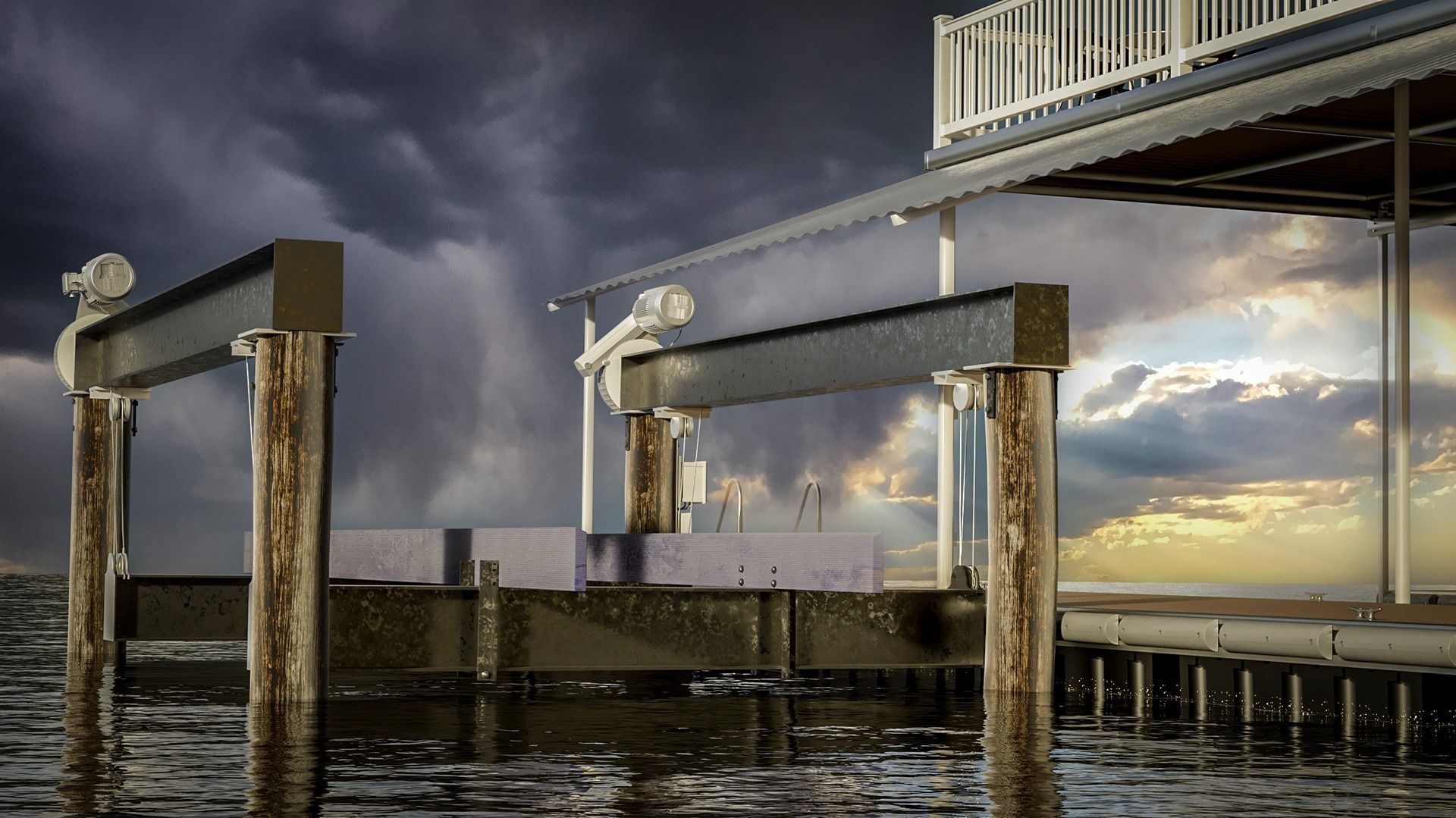 Floating Pier - Dock Deluxe 3D model_8