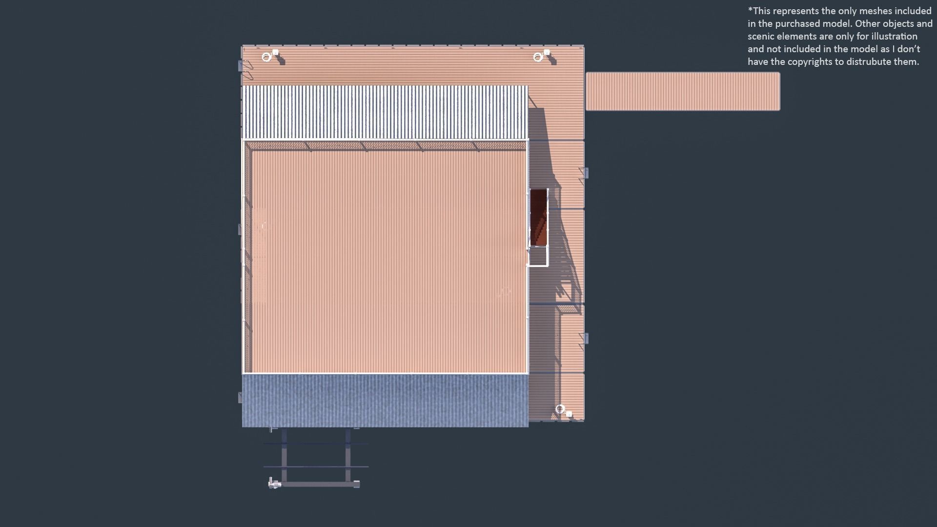 Floating Pier - Dock Deluxe 3D model_22