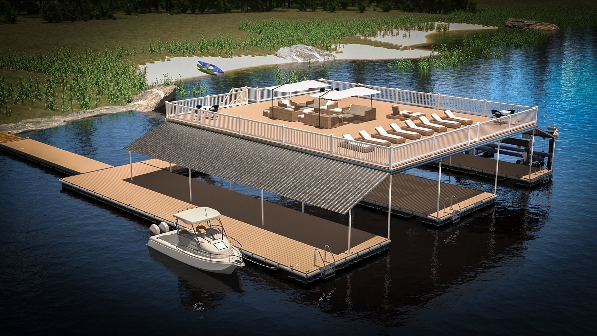 Floating Pier - Dock Deluxe 3D model_46