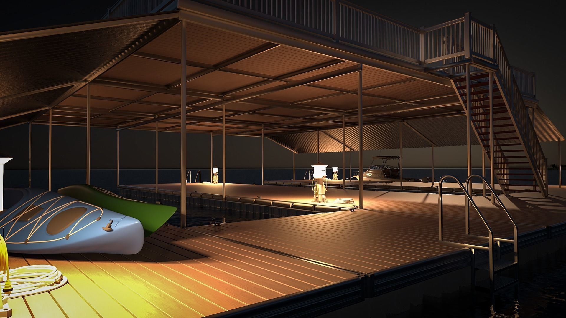 Floating Pier - Dock Deluxe 3D model_25