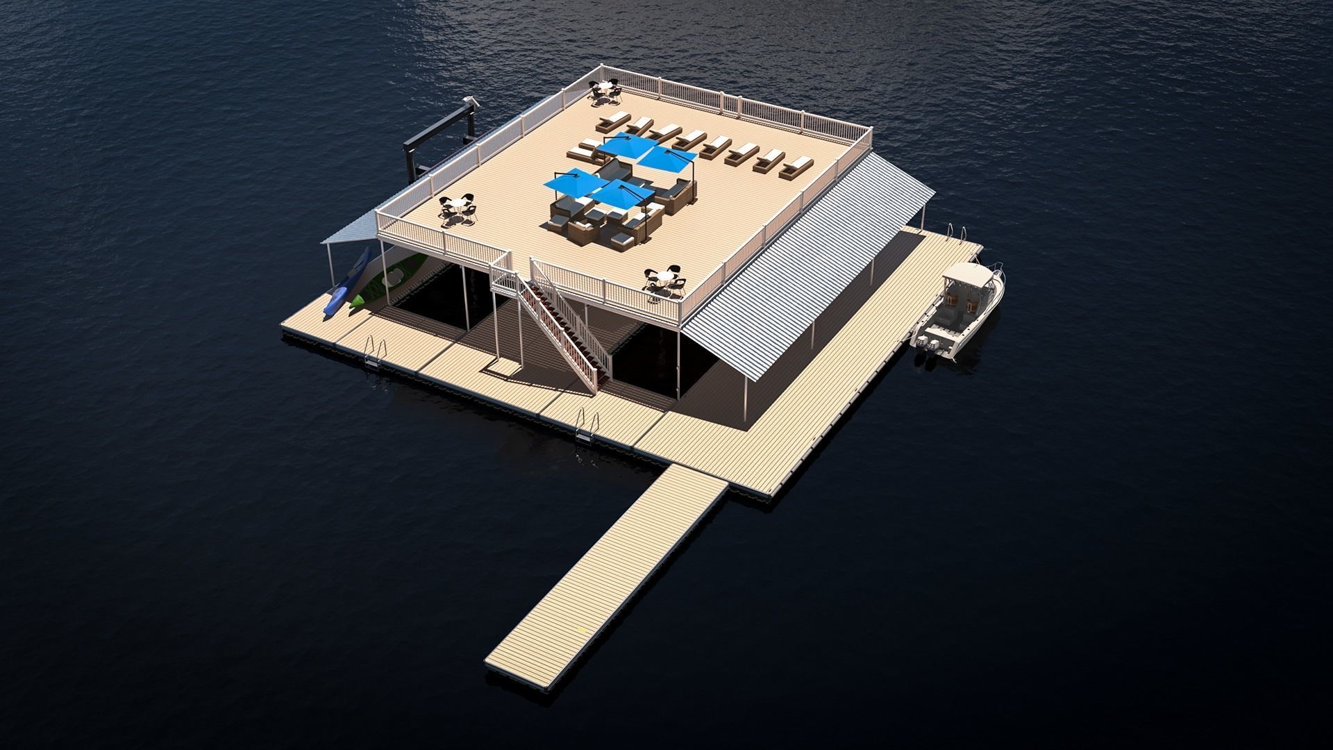 Floating Pier - Dock Deluxe 3D model_5