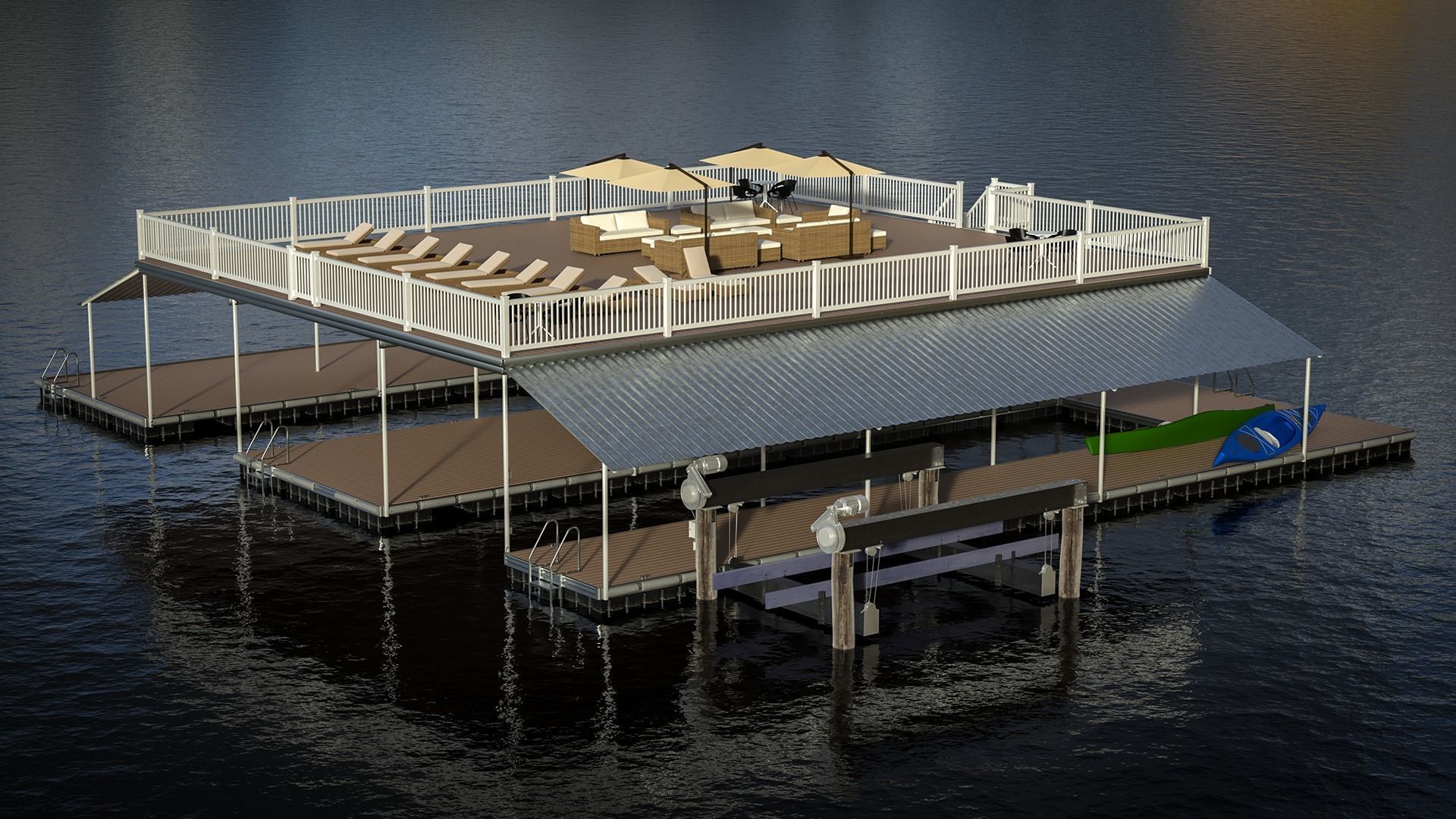 Floating Pier - Dock Deluxe 3D model_27