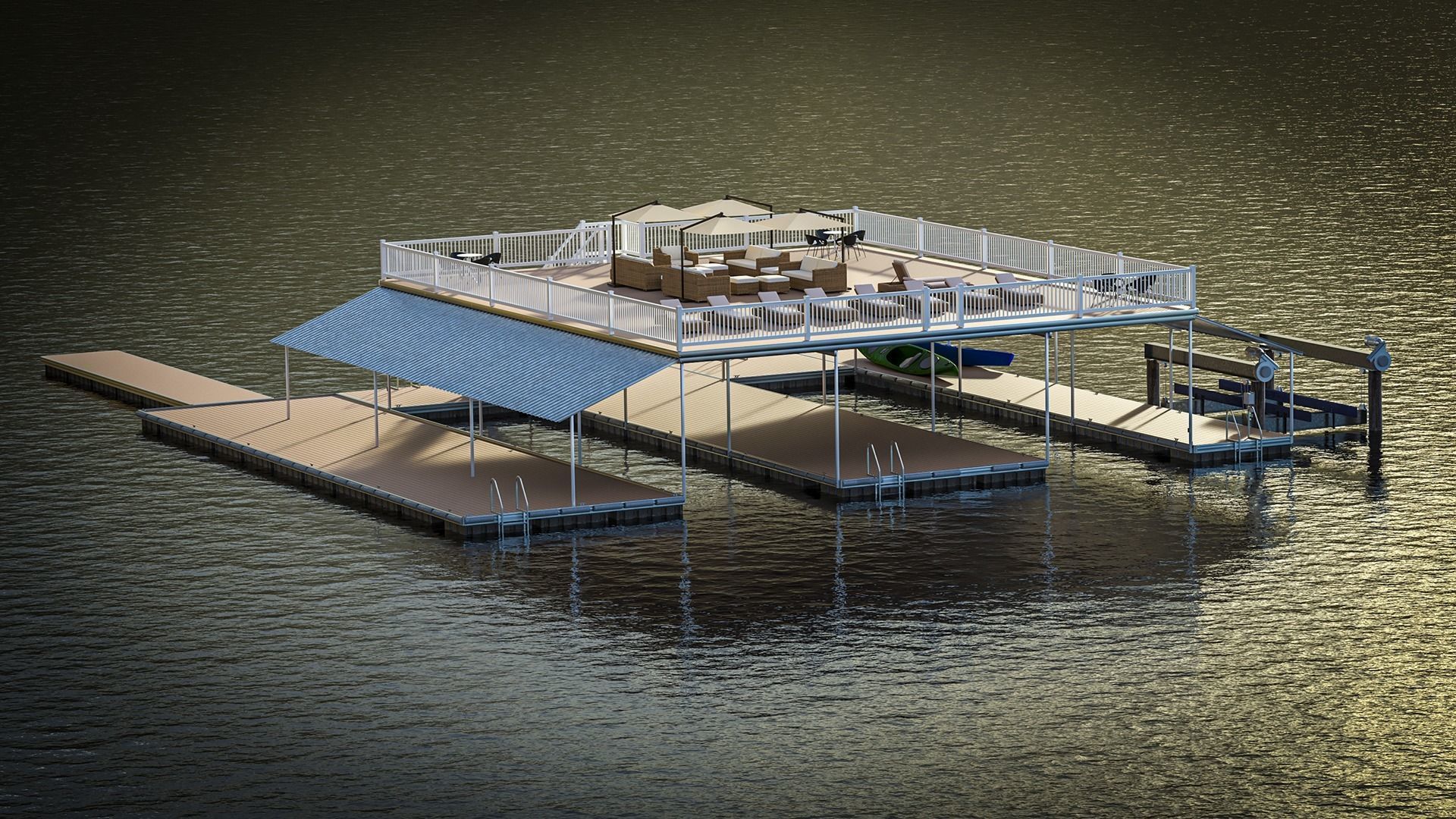 Floating Pier - Dock Deluxe 3D model_29