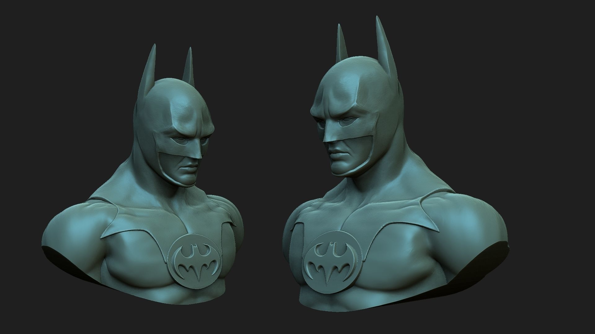 batman bust 3D print model_3