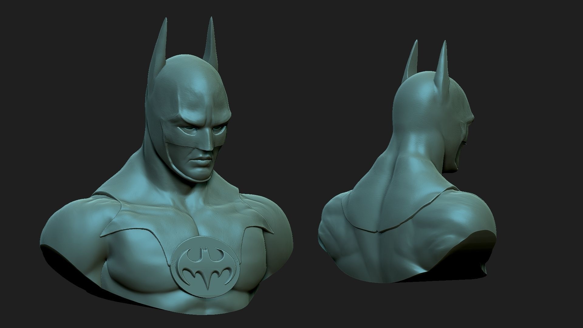 batman bust 3D print model_2