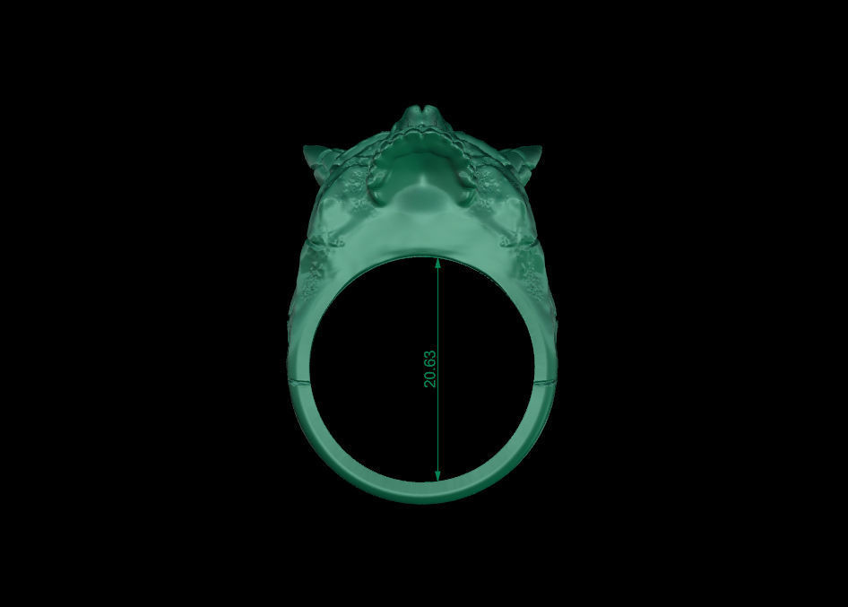 Skull Ring 3D print model_7