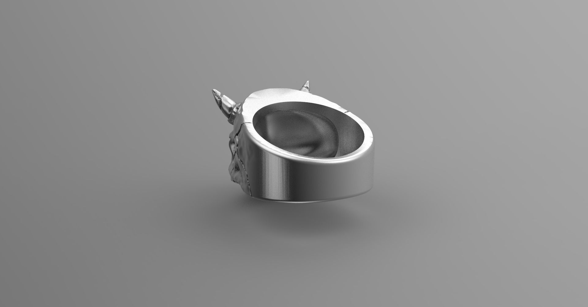 Skull Ring 3D print model_3