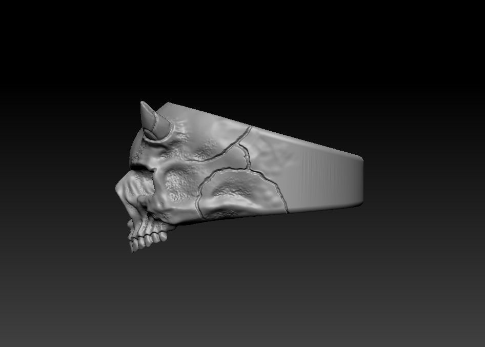 Skull Ring 3D print model_6