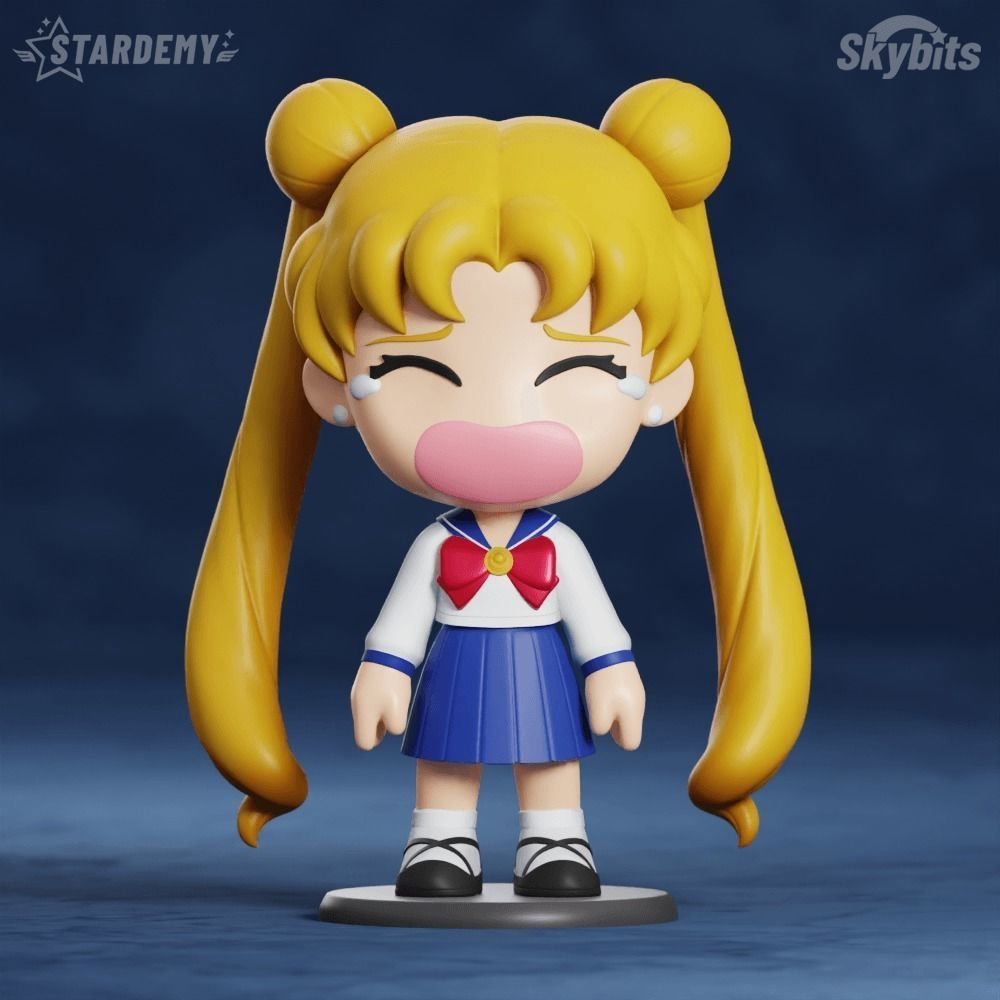 USAGI CHIBI BUNNY 3 EXPRESSIONS 2 BODIES NO SUPPORTS SAILOR MOON 3D print model_12
