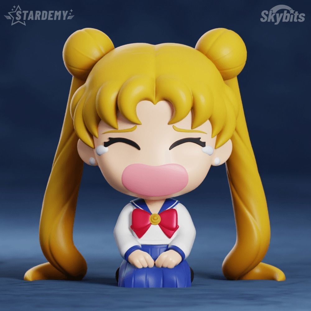 USAGI CHIBI BUNNY 3 EXPRESSIONS 2 BODIES NO SUPPORTS SAILOR MOON 3D print model_2