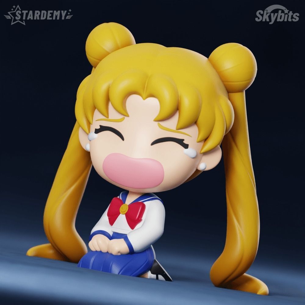 USAGI CHIBI BUNNY 3 EXPRESSIONS 2 BODIES NO SUPPORTS SAILOR MOON 3D print model_8