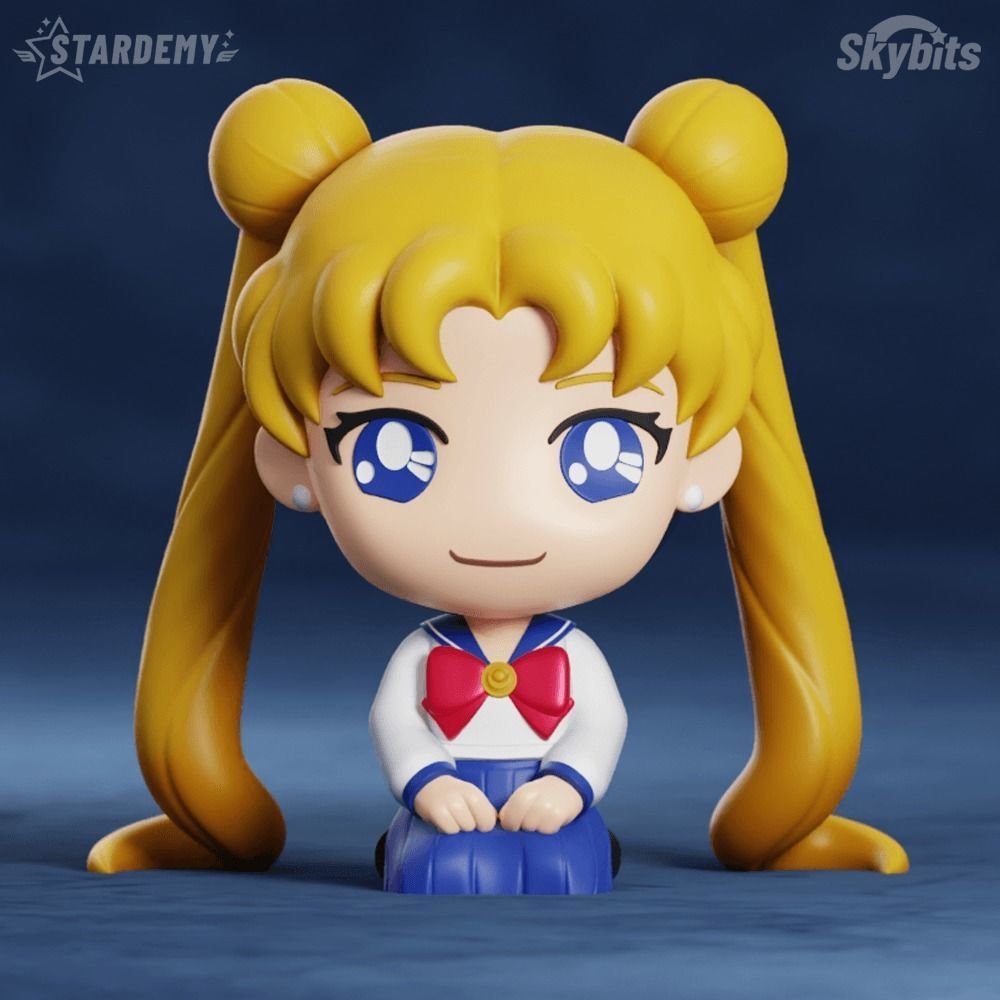 USAGI CHIBI BUNNY 3 EXPRESSIONS 2 BODIES NO SUPPORTS SAILOR MOON 3D print model_11