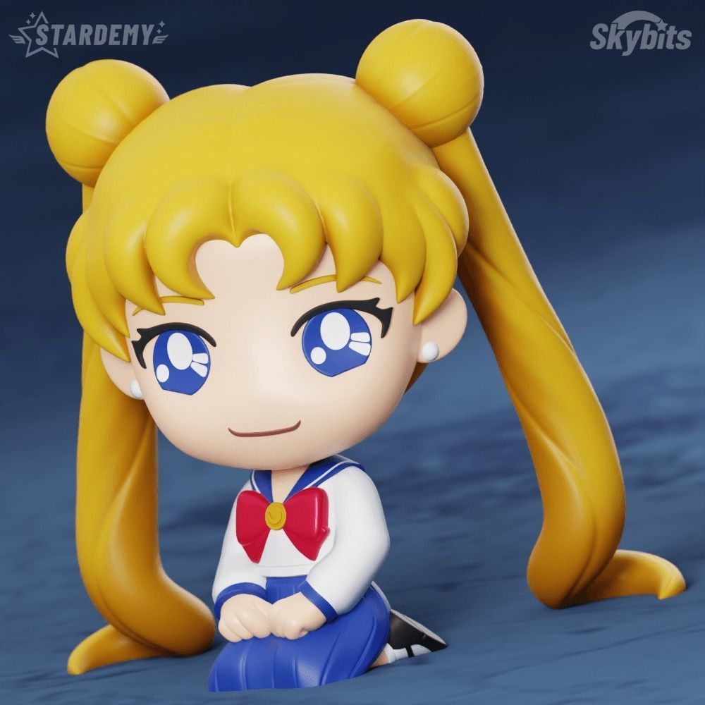 USAGI CHIBI BUNNY 3 EXPRESSIONS 2 BODIES NO SUPPORTS SAILOR MOON 3D print model_7