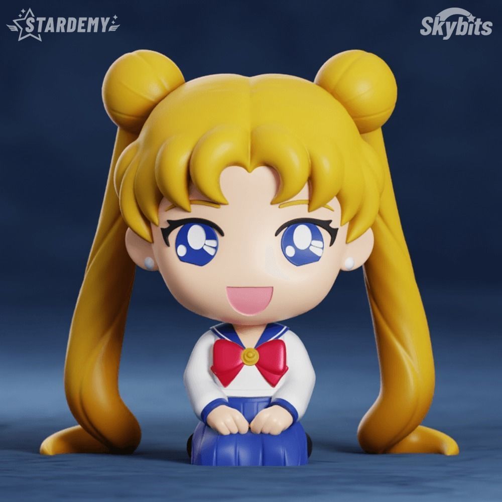 USAGI CHIBI BUNNY 3 EXPRESSIONS 2 BODIES NO SUPPORTS SAILOR MOON 3D print model_10