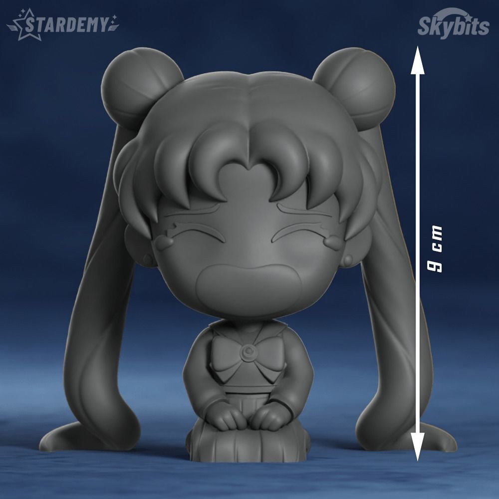 USAGI CHIBI BUNNY 3 EXPRESSIONS 2 BODIES NO SUPPORTS SAILOR MOON 3D print model_4