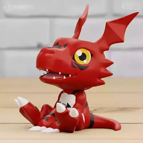 guilmon chibi digimon tamers 3D print model