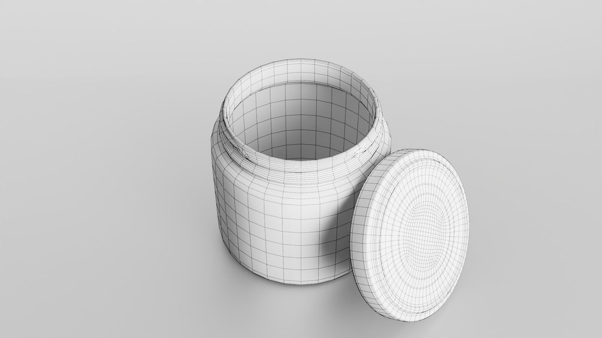 Glass jar small Low-poly 3D model_31