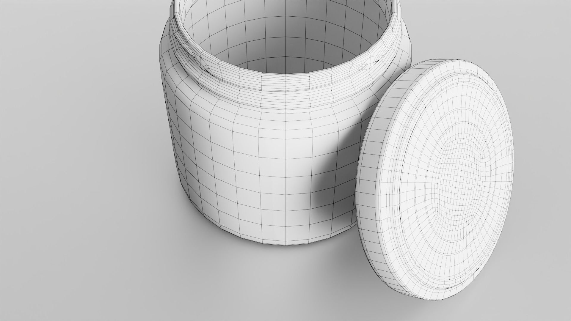 Glass jar small Low-poly 3D model_36