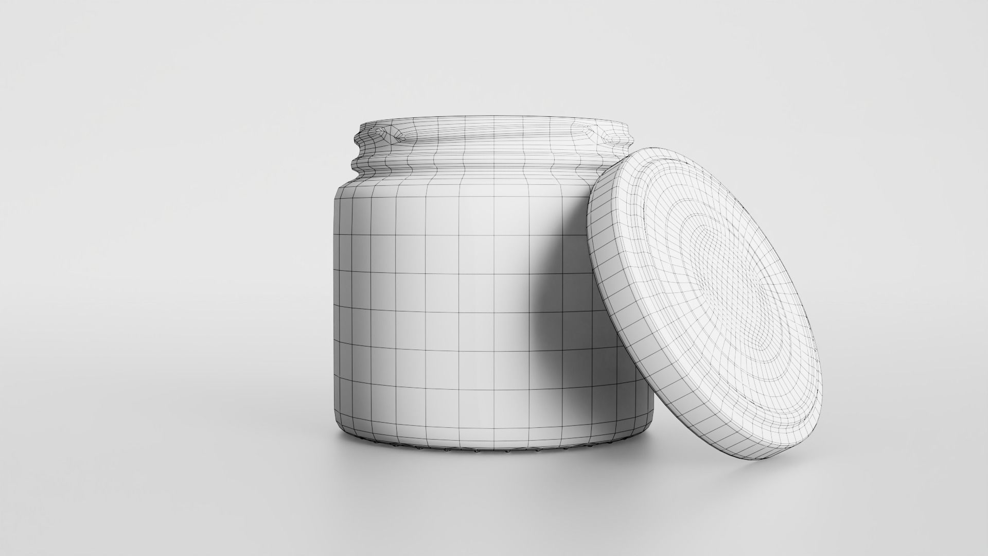 Glass jar small Low-poly 3D model_32