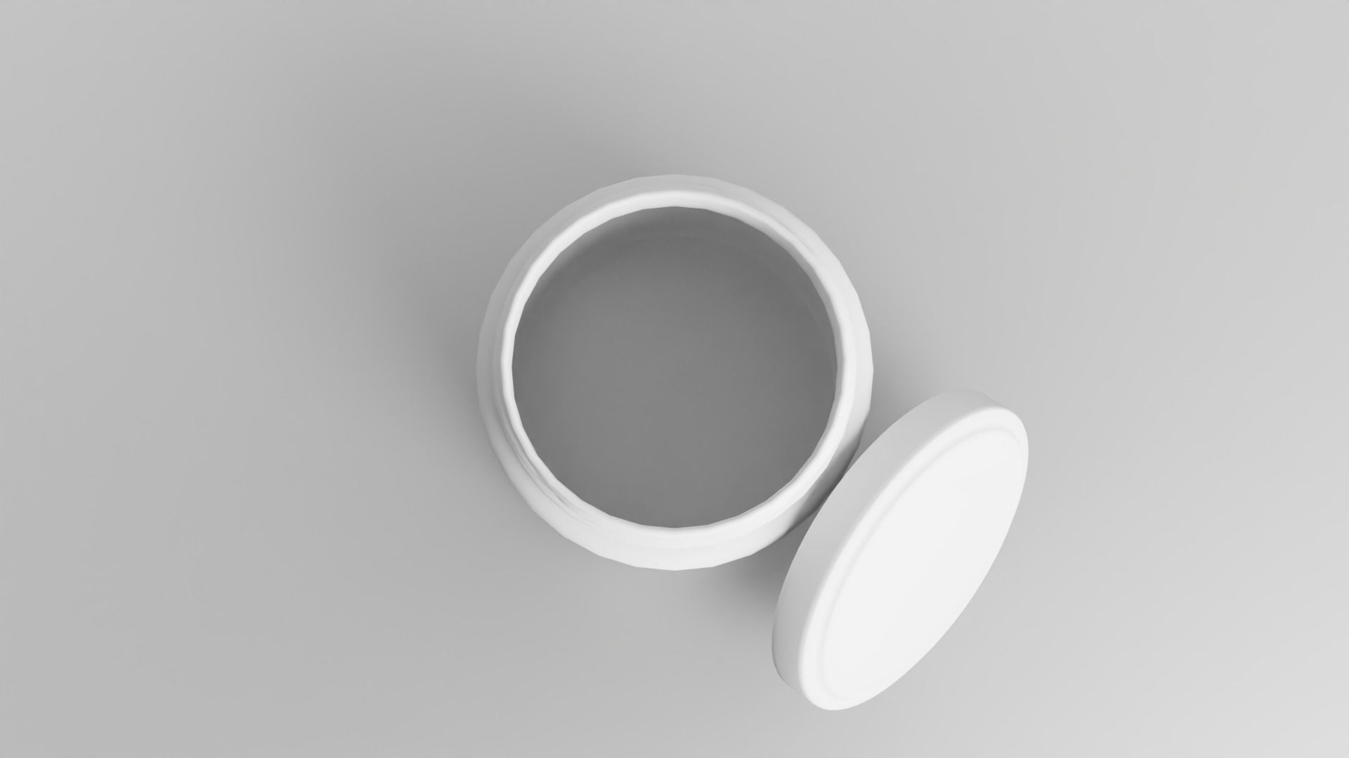 Glass jar small Low-poly 3D model_22