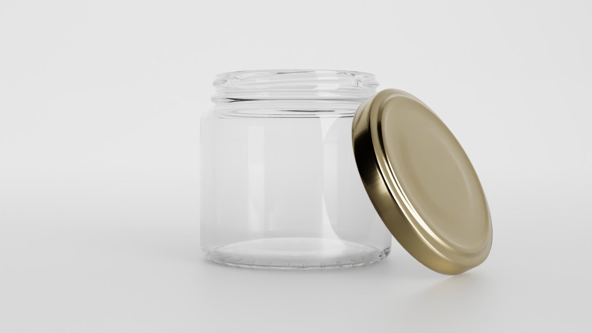 Glass jar small Low-poly 3D model_8