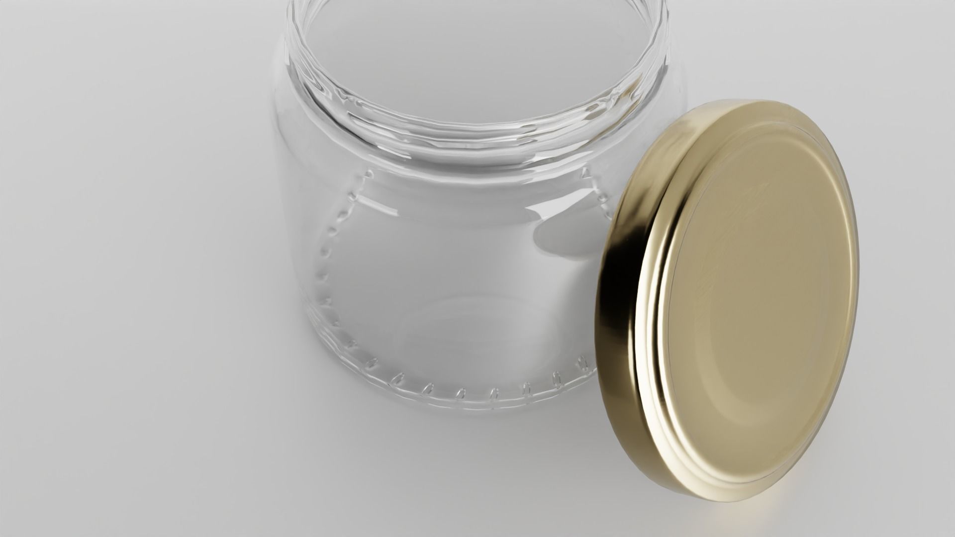 Glass jar small Low-poly 3D model_12