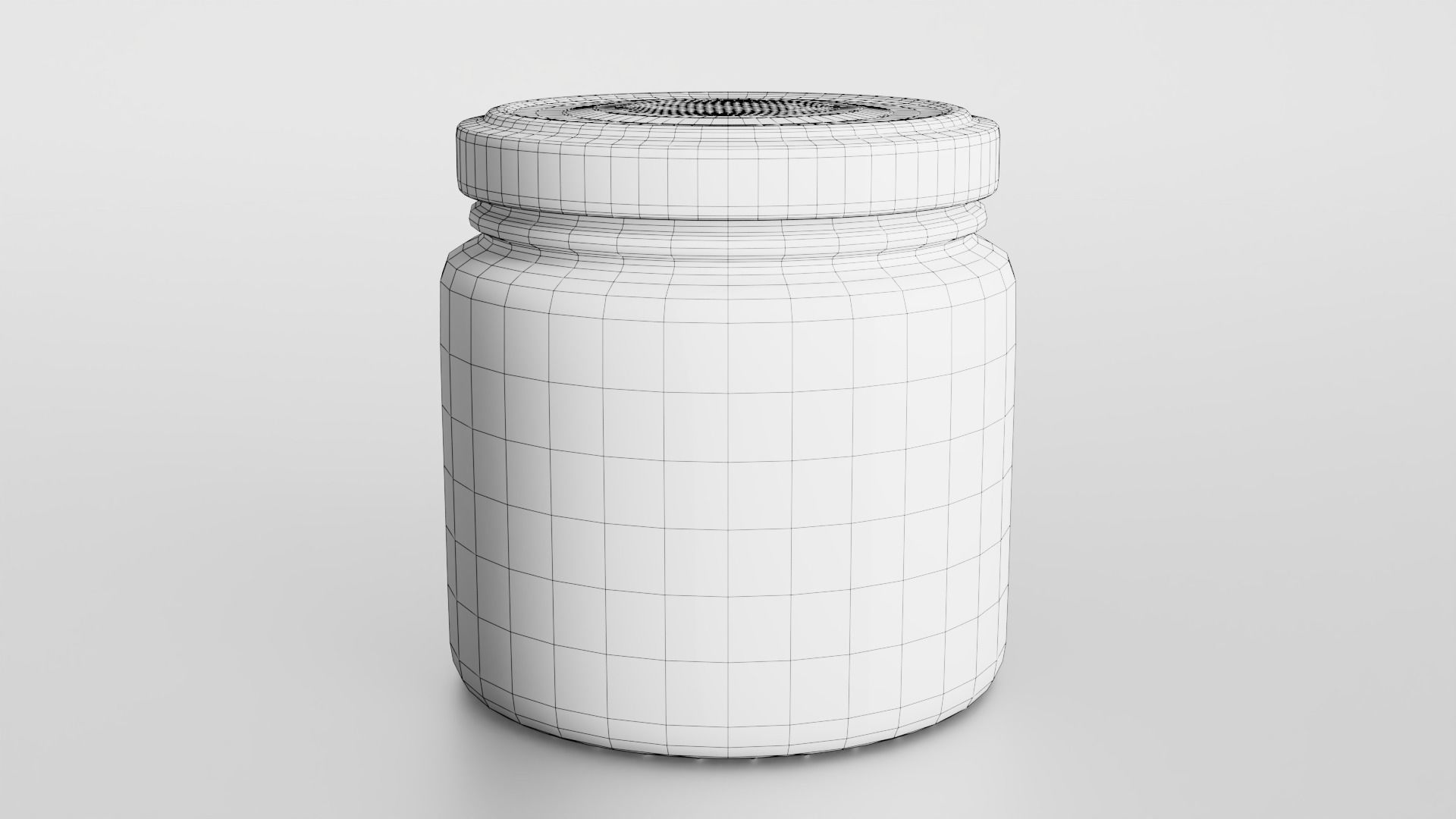 Glass jar small Low-poly 3D model_27