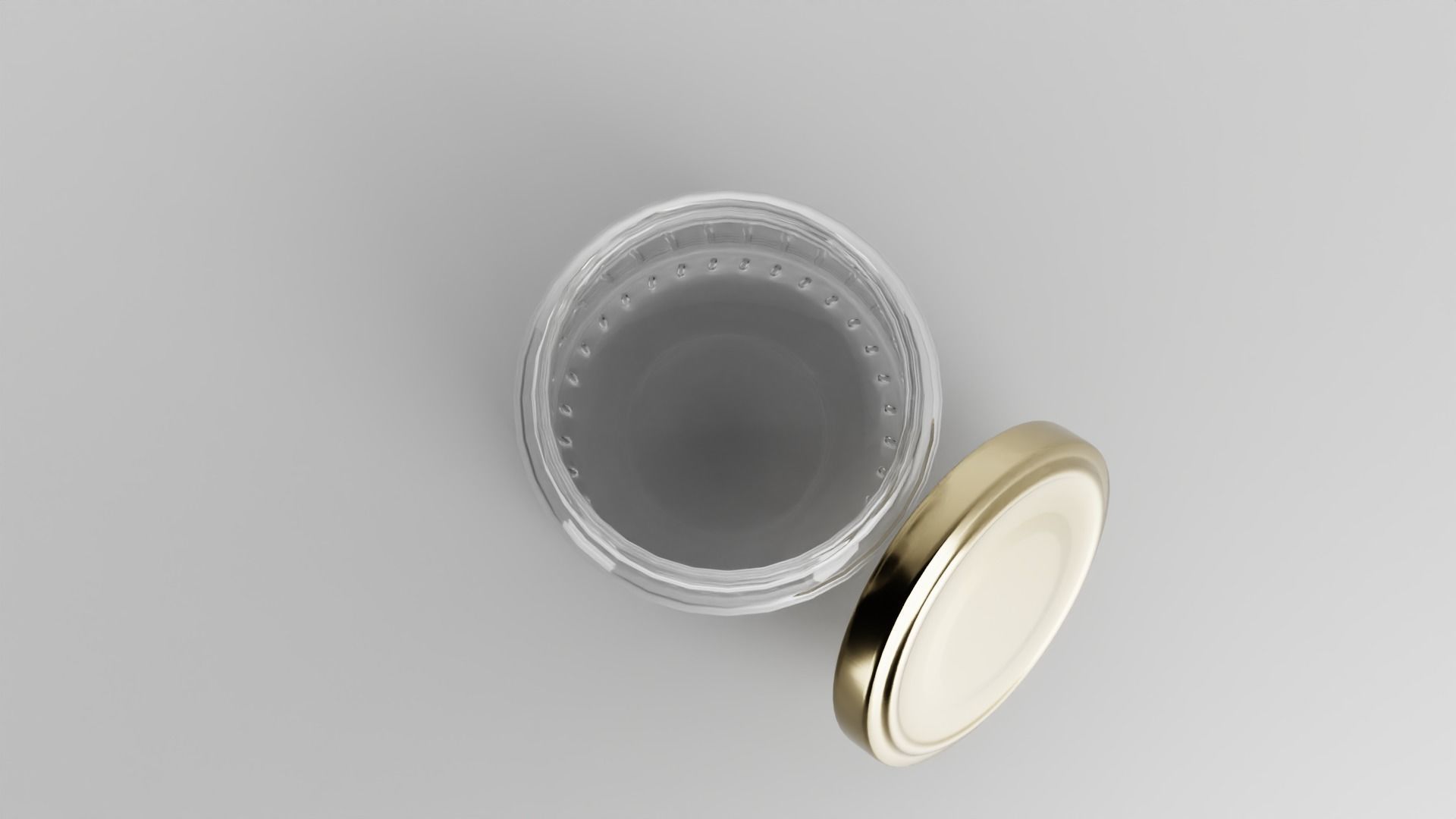 Glass jar small Low-poly 3D model_10