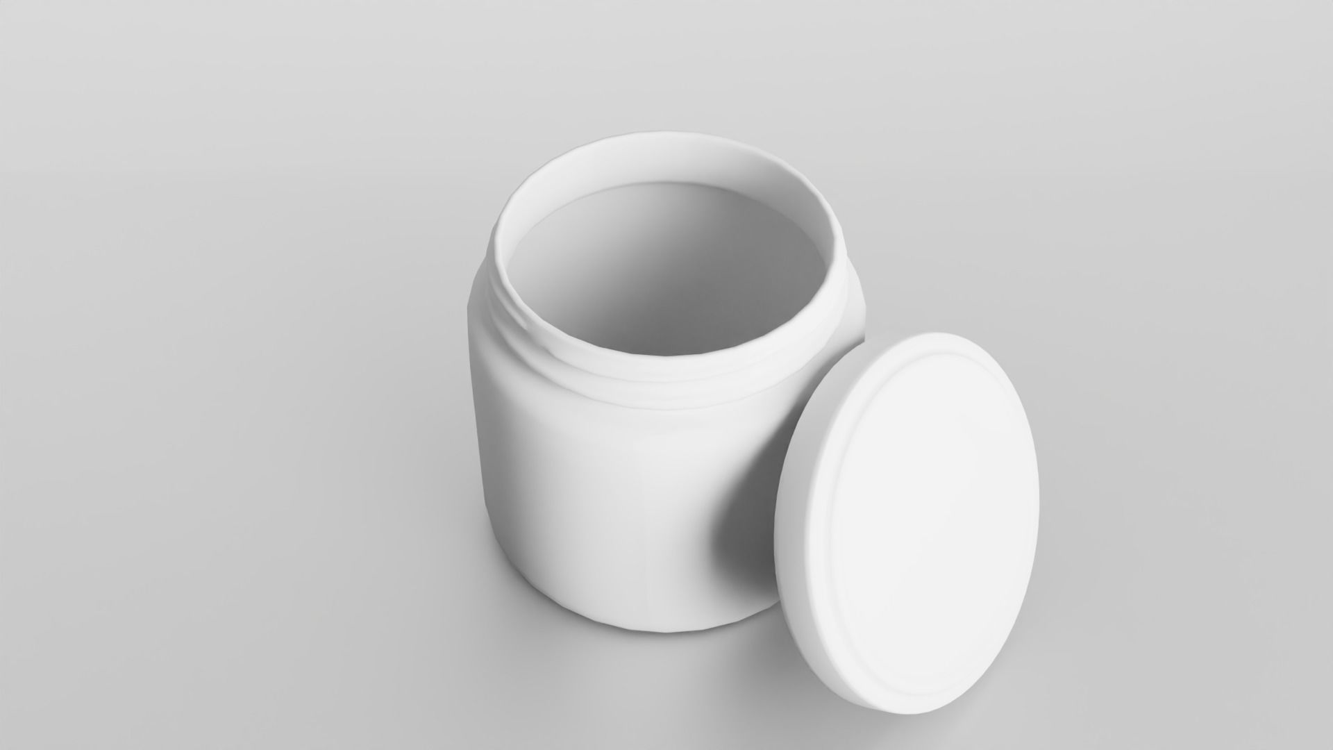 Glass jar small Low-poly 3D model_19